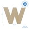 Wooden Letter W 12 inch or 8 inch, Unfinished Large Wood Letters for Crafts | Woodpeckers